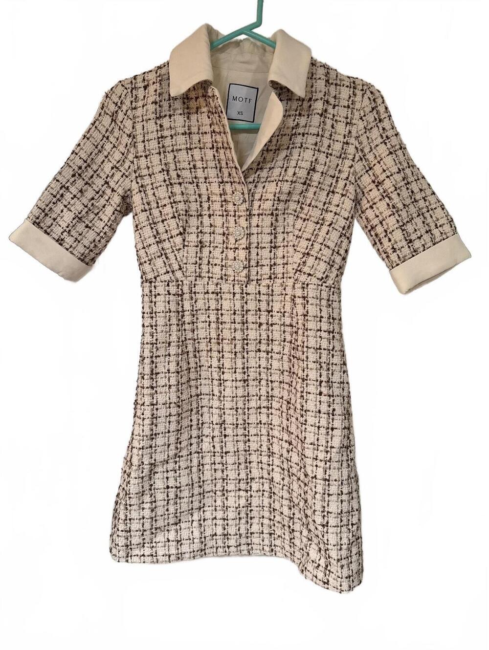 Motf tweed dress XS